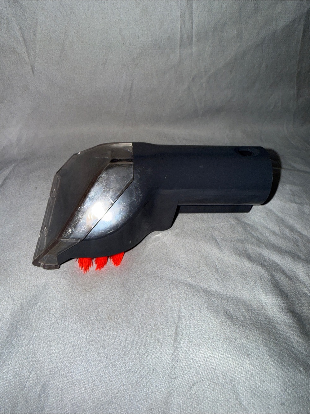 Bissell Black Handheld Vacuum Nozzle with Red Bristles
